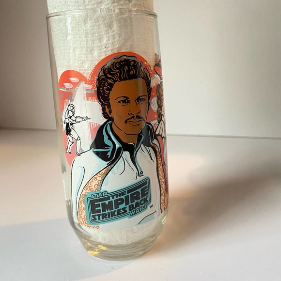 Star Wars Glass The Empire Strikes Back Lando Calrissian Burger King Coca Cola - Picture 1 of 7